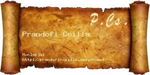 Prandofi Csilla névjegykártya